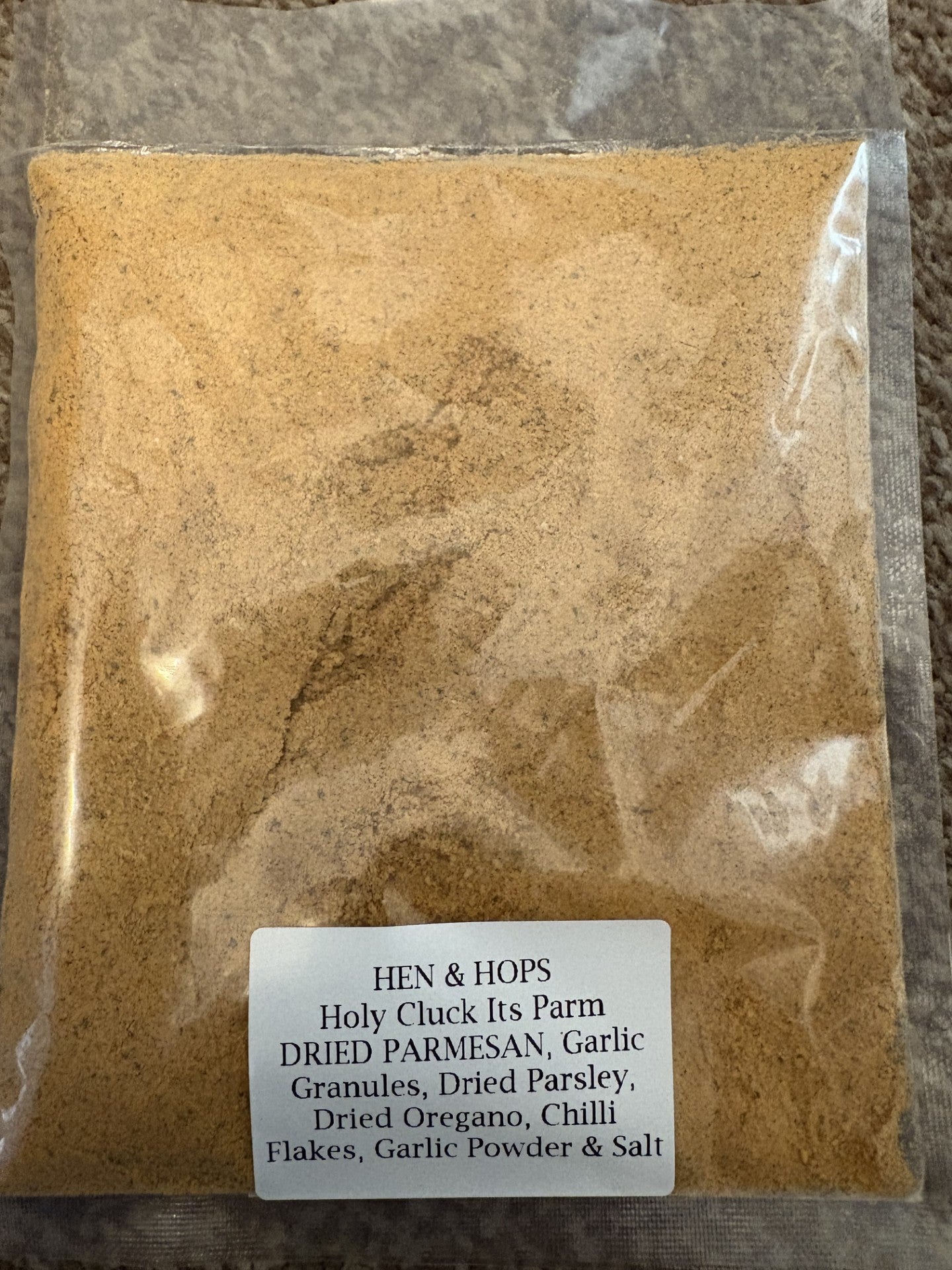 Hen & Hops' Holy Cluck its Parm, Garlic Parmesan seasoning