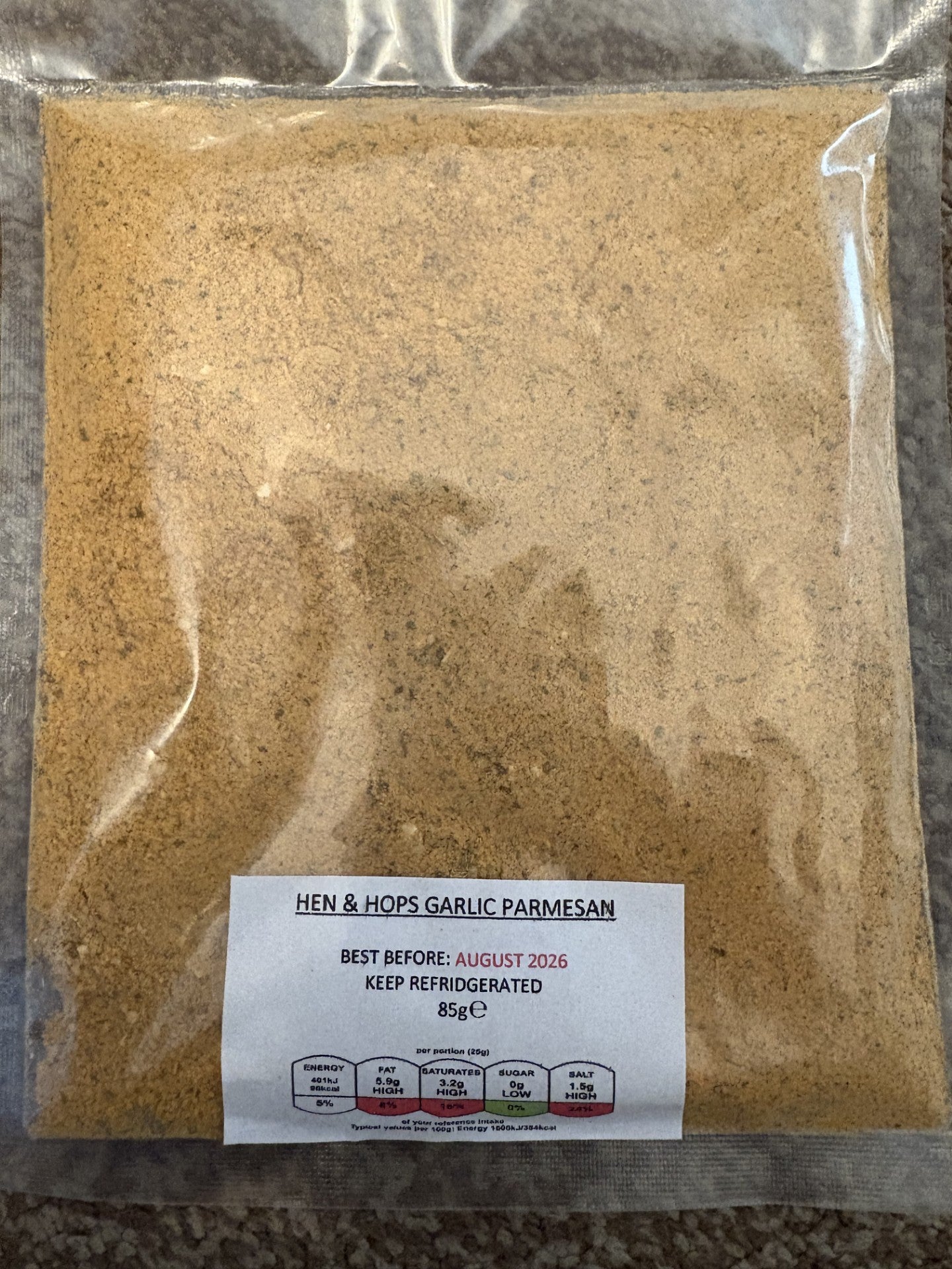 Hen & Hops' Holy Cluck its Parm, Garlic Parmesan seasoning