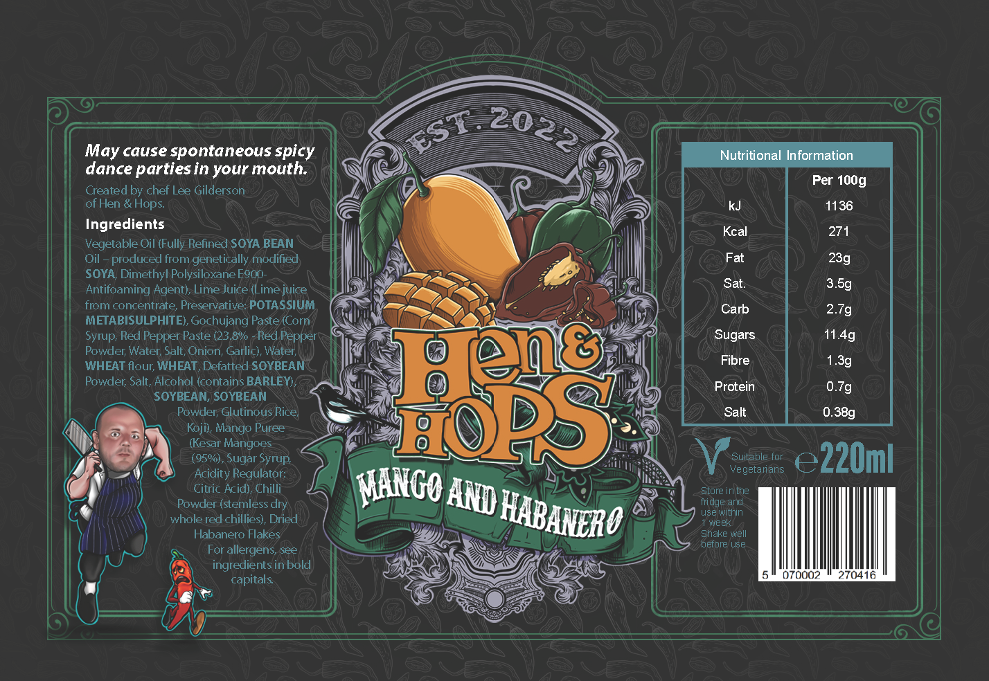 Hen & Hops Mango Habanero Sauce