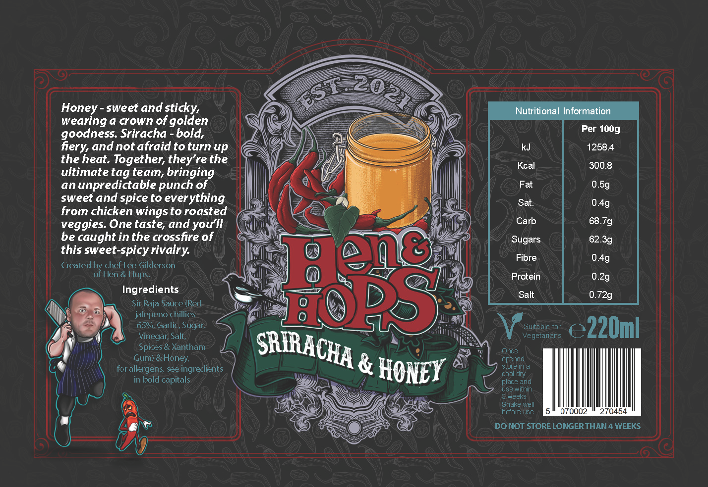 Hen & Hops Sriracha Honey Sauce