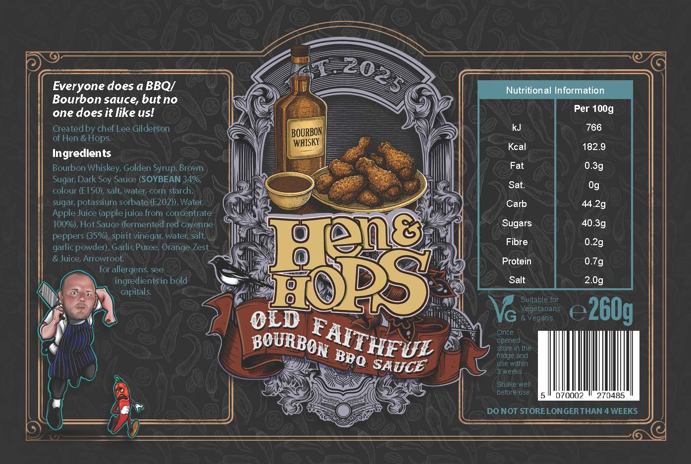 Hen & Hops Old Faithful Bourbon BBQ Sauce
